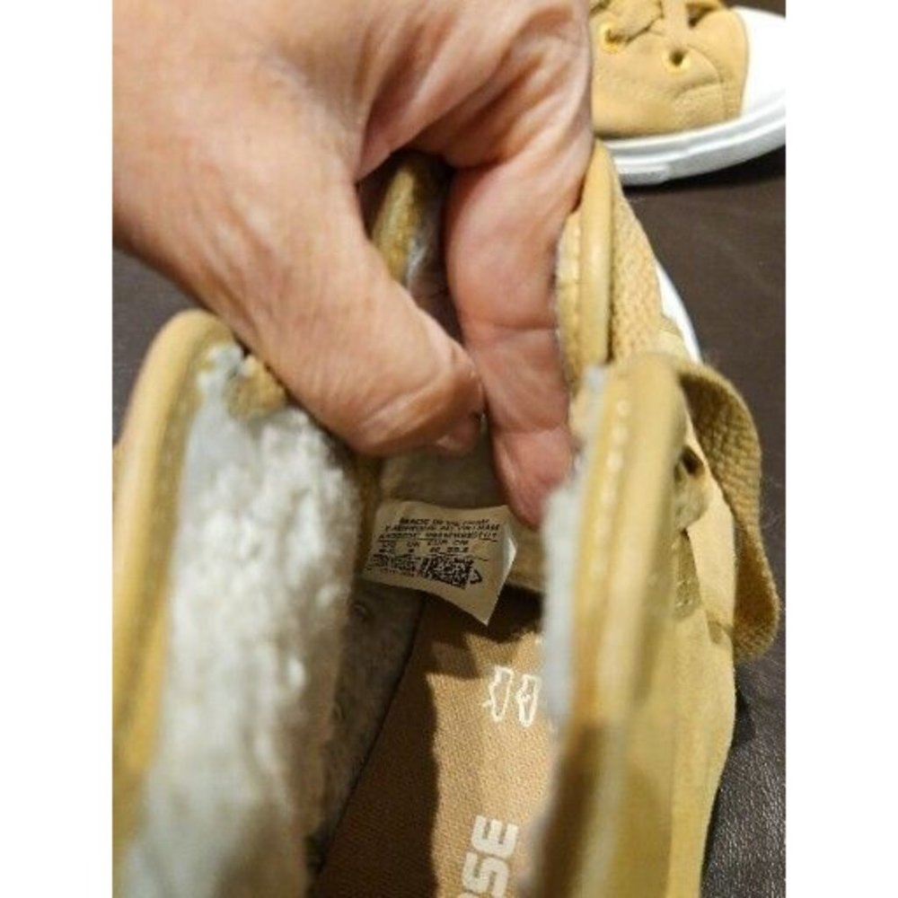 Rare Immaculate SIZE 6 Preloved high heel Converse AllStar Suede thin fur lining - Picture 5 of 16